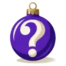 Adventrivia logo - a purple christmas bauble containing a bold white question mark